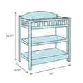 Modern Dark Brown Wooden Baby Changing Table with Safety Rail Pad and Strap